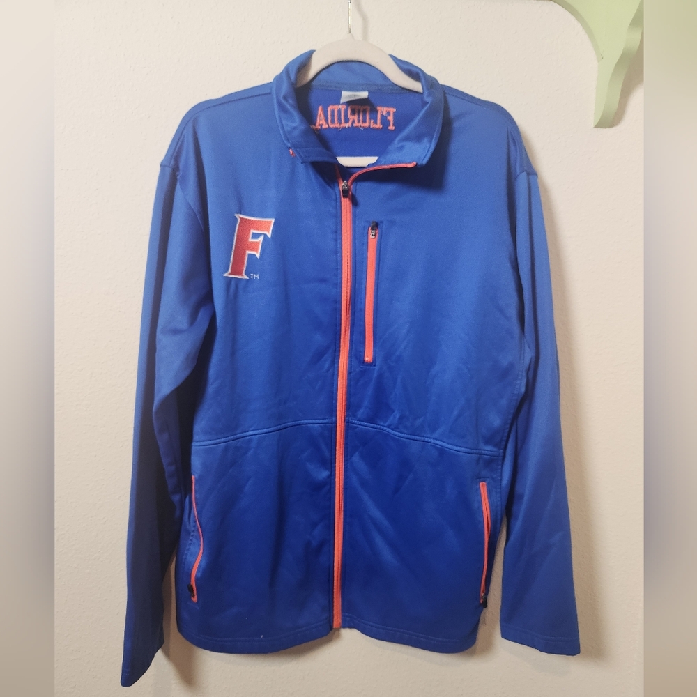 University of Florida Gators Full Zip Track Jacket L Pockets Embroidered  Sporty